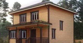 Двухэтажный дом из бруса в Усть-Джегуте от Строй-Стд - строительство от 132847 руб.