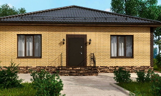 Проекты одноэтажных домов из кирпича | Строй-Стд - Усть-Джегута от 3577 рублей