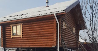 Баня из оцилиндрованного бревна под ключ в Усть-Джегуте - от 132847 рублей